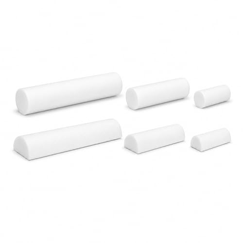 Firm White PE Foam Roller (36" Full Round) - size: 36" Full Round