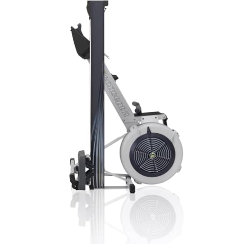 Concept2 RowErg Indoor Rowing Machine - PM5 Monitor, Device Holder, Adjustable Air Resistance, Easy Storage with FitXion Seat Cushion - color: Gray