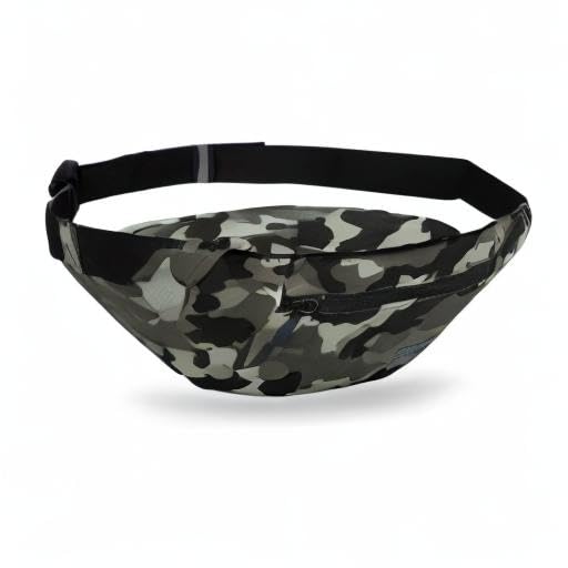 Large Camo Green Fanny Pack Hands-Free Belt Bag Carrying All Size of Phones - color: Camo Green