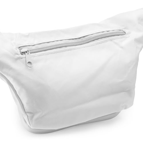 HY-FAN Hydration Fanny Pack with Bladder, 17oz BPA-Free, Hands-Free Design, Secure Pockets, Ideal for Athletic Outdoor Activities, Travel and More - White - color: White