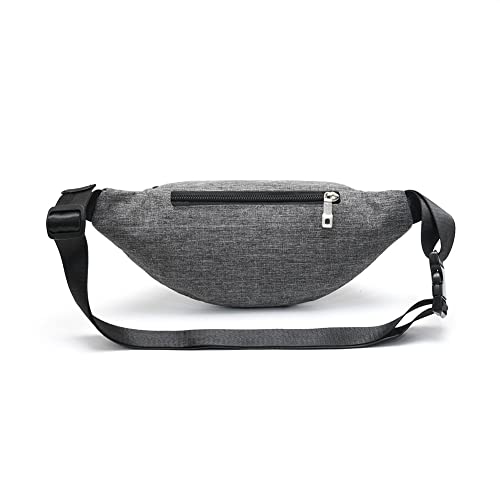 Fanny Packs for Women Men, Fashion Waist Pack Crossbody Bags Belt Bag with Adjustable Strap for Running Hiking Travel. - color: Grey-01