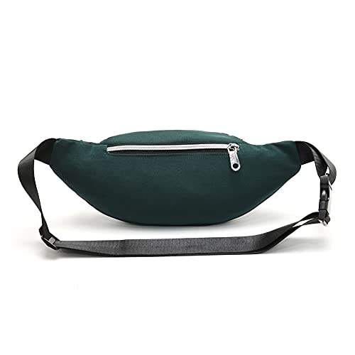 Waist Pack Bag for Men&Women - Fanny Pack for Workout Traveling Running. - color: (Without headphone hole)Dark Green
