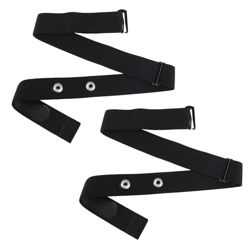 Heart Rate Monitor Chest Band for Polar H10 H9 H7, Adjustable Waterproof Replacement Chest Strap Compatible with Polar Garmin - style: 2 Pack Black