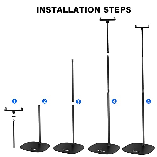 AICase Aluminium Adjustable Height Adjustable (91 cm - 137 cm) & 2.2 kg Stable Base with Gooseneck Compatible with iPad/Tablet from 4.6-13 Inches/Mobile Phone Holder Holder Floor Stand