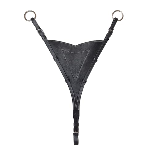 SIE Adjustable Bib Running Martingale Attachment – Soft Leather (Brown) - color: Brown