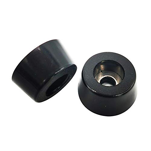 Round Rubber Feet Non-Slip Furniture Bumper Pads with Stainless Steel Washer Built-in 0.51" H X 1" D - 10 Pack - size: 0.51" H x 1" W_10 Pack