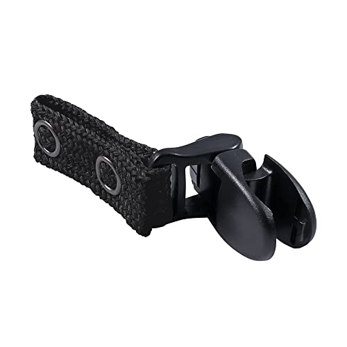 Hydration Pack Drink Tube Lanyard Clip - color: Black