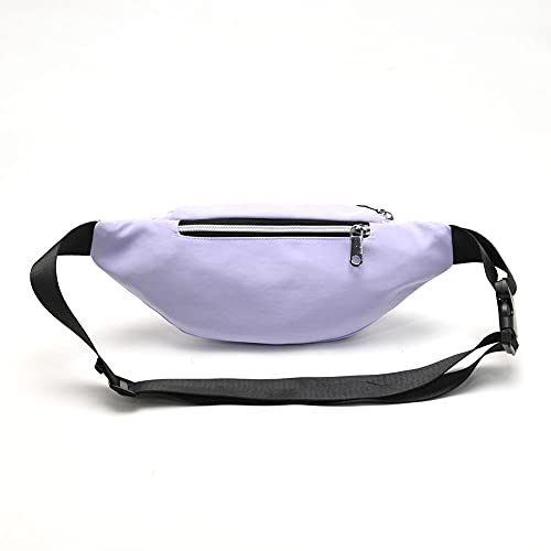 Waist Pack Bag for Men&Women - Fanny Pack for Workout Traveling Running. - color: (With headphone hole)Light Purple