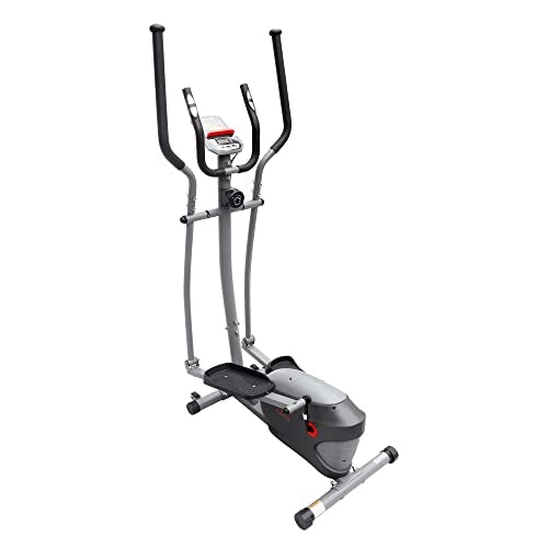 Sunny Health & Fitness Upright Elliptical for Full Body Arm Leg Workout - color: Matte Black
