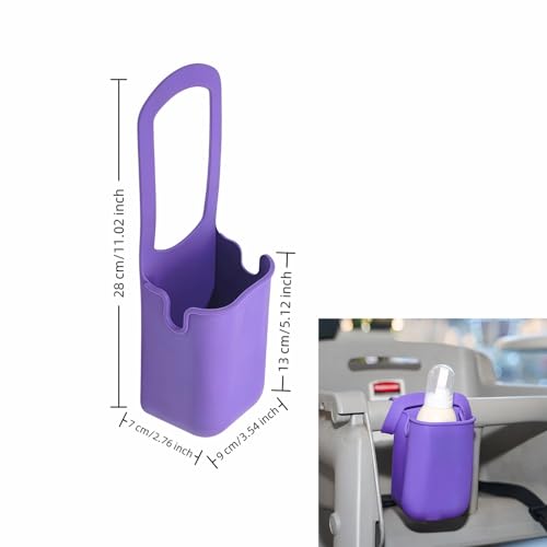 Universal Foldable Silicone Cup Holder Dual-Open Design fits Most Bottles&Cups.Leak-Proof, Food-Grade Silicone,Easy to Clean.for Adults&on Bikes,Walks,Outdoors.Secure,Foldable,Hands-Free Convenience
