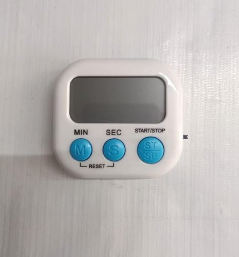 Digital Kitchen Timer & Stopwatch, Countdown Large Digits, Loud Alarm, Magnetic Stand Round, for Cooking| K Bathroom Oven with time Duration 99 Minutes (Without Battery)