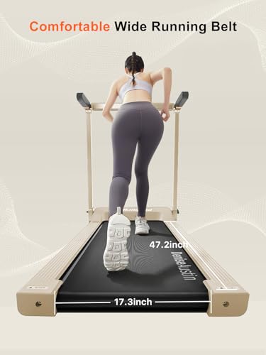 WALKINGPAD Foldable Walking Pad Treadmill with Handle Bar, 7.5MPH - color: taupe