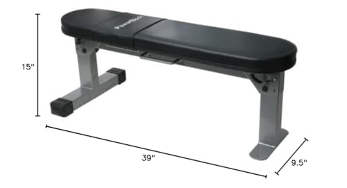 POWERBLOCK Travel Bench, Workout Bench, Folds Up for Easy Storage