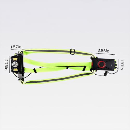 Running Lights for Runners 800LM, 5 Modes Running Light with 65°Adjustable Tilt, IPX5 Waterproof Rechargeable Visibility Reflective Vest for Night Walking/Cycling/Jogging, 4-12Hrs Runtime