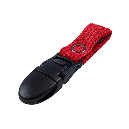 Hydration Pack Drink Tube Lanyard Clip - color: Red