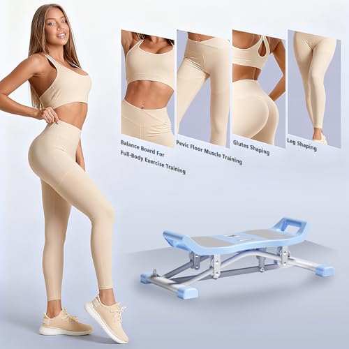 Balance Board, 6-in-1 Slide Exercise Trainer with LCD Monitor