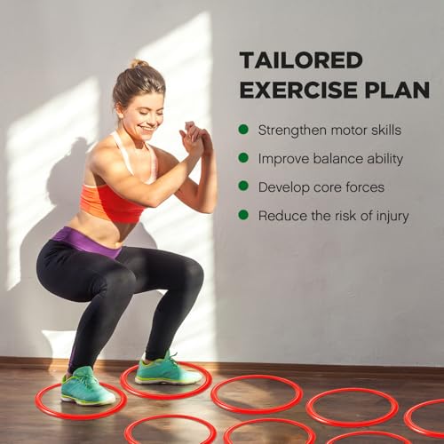 Deekin Agility Rings Speed and Agility Training Ring - color: Red, size: 15 Inch