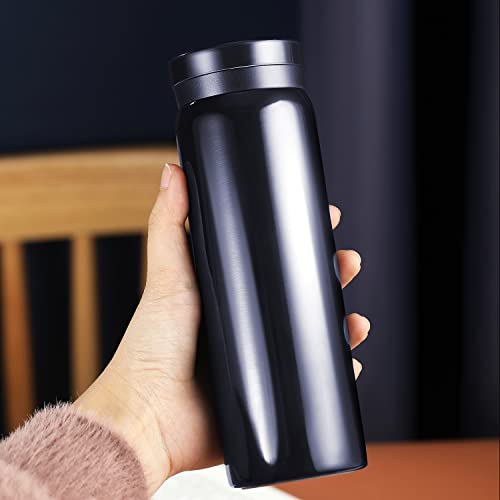 Mini Thermos Cute Water Bottle - 7 oz Tiny Insulated Vacuum 18/10 Stainless Steel Small Flask - Leak Proof & Spill Proof & Keeps Cold and Hot for Drink, Coffee, Tea - Blue - color: Blue, size: 6.8 Ounces