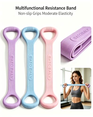 Figure 8 Resistance Band for Home Work Out Strength Training - color: Pink