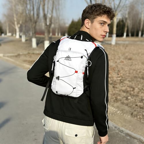 TRIWONDER Hydration Vest Running Backpack for Men & Women, Water Pack for Hiking, Camping, Climbing & Cycling, Lightweight Daypack - color: 07 White - with 500ml Soft Flask