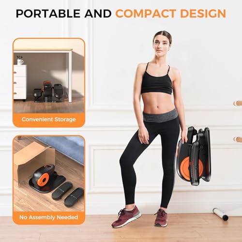 GUGTTR Under Desk Elliptical Machine, Low Impact Leg Exerciser for Seniors - color: Black