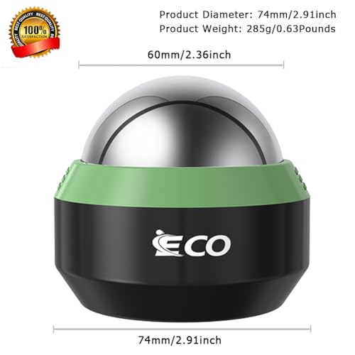 iECO Massage Ice Roller Ball Cold & Heat Therapy Plantar Fasciitis Roller - color: Black & Green