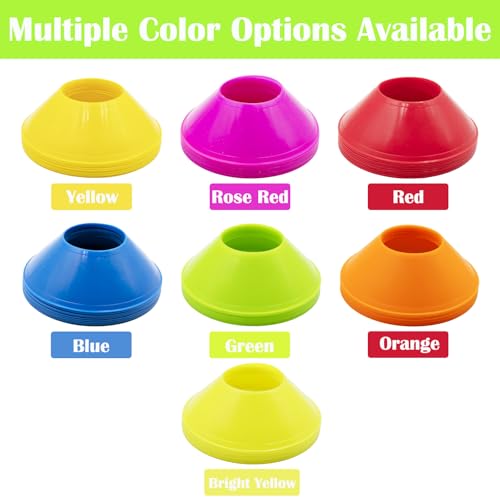 Agility Soccer Cones, 50 Pack for Soccer Training, Basketball Pylons Cones - color: Green