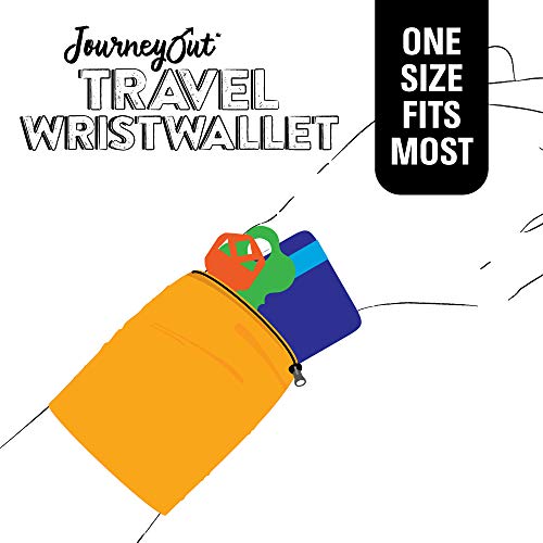 Travel Wrist Wallet Pouch With Zipper Pocket For Cash, Cards, Money. Made For Travel, Running, Walking & Hiking - Maui Brown/Black - color: Maui Brown / Black