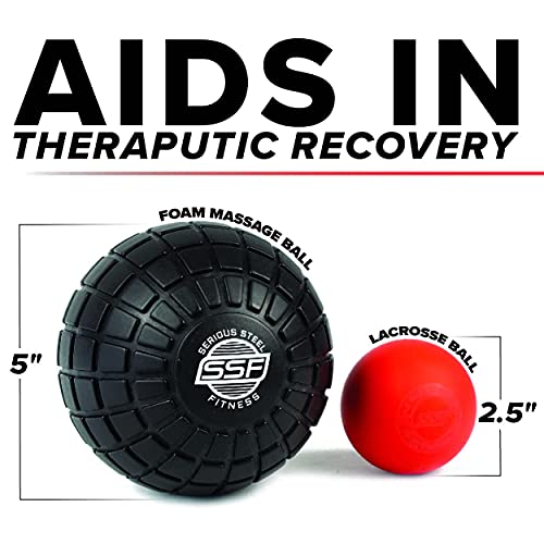 SERIOUS STEEL FITNESS Massage Ball - Deep Tissue Muscle Knot Release Tool - Back, Legs, Shoulders, and More (Red Lacrosse Ball) - color: Red Lacrosse Ball