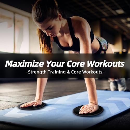 ZILLEEN Exercise Sliders for Working Out Pilates Fitness Discs 2pcs - color: Black