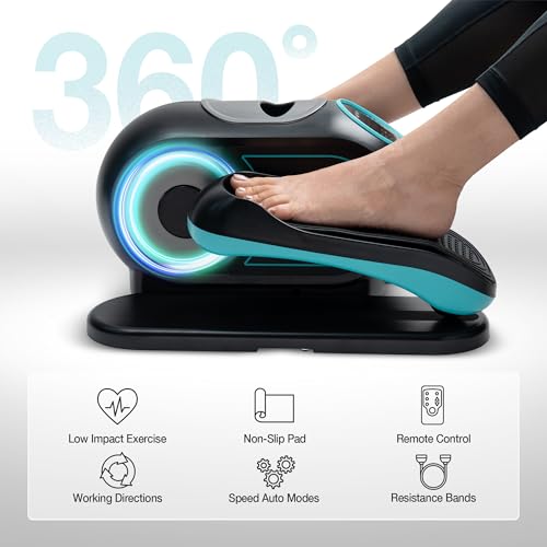 Under Desk Elliptical Exerciser Machine for Senior, Quiet for Home & Office