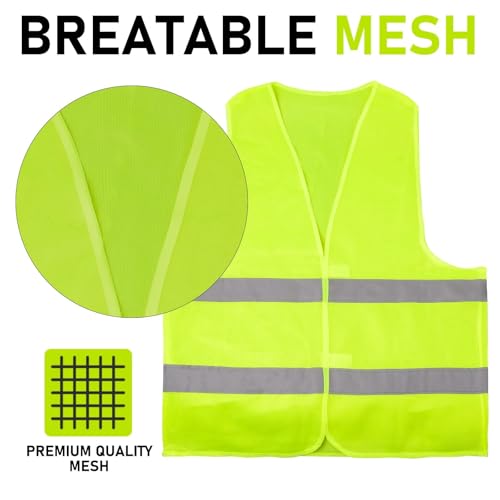 20 Pack Reflective Safety Vests Bulk,High Visibility Security Vest