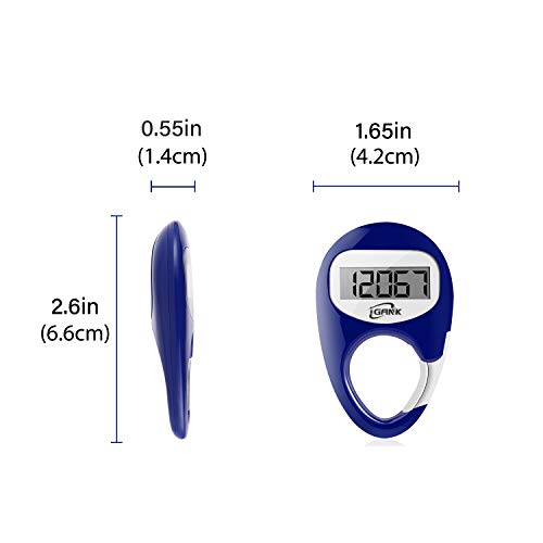 Simple Walking Pedometer 3D Step Counter for Men Women Kids - color: Blue