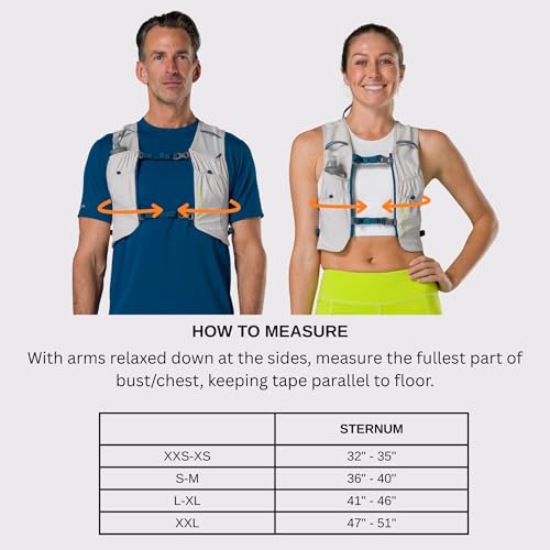 Nathan Pinnacle Featherlite 1.5L Hydration Vest for Running – Ultra-Lightweight, Compression-Fit with Hydrapak Soft Flask - size: Large-X-Large, style: Vapor Grey