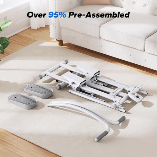 MERACH Stair Stepper with Adjustable Resistance, Foldable Stair Climber - color: Bright & White