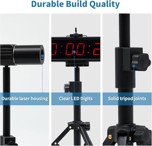 Indoor Wired Laser Timer for Training,LED Stopwatch Race Clock,Racing Timer,Skating Track and Field Running for Sprints Bike Motorcycle(8.5 x 2.1 inch) - style: 8.5 x 2.1 inch