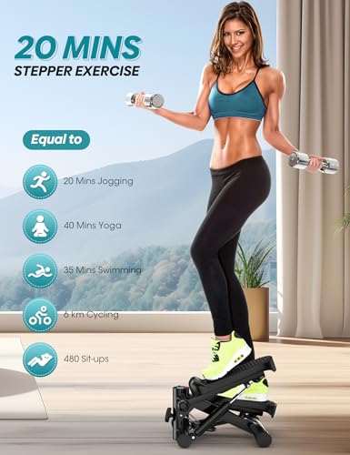 Mini Stepper for Exercise at Home, 330LBS Portable Stair Climber Machine