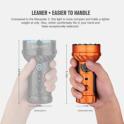 OLIGHT Marauder Mini Powerful Flashlight RGB Lights Orange - color: Orange