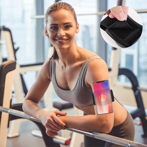 Magnetic Running Phone Holder for iPhone, 360° Rotatable Armband Cell Phone Holder Strong Adaptability Wrist Phone Compatible with 12 13 14 15 16 Pro Max Plus Mini