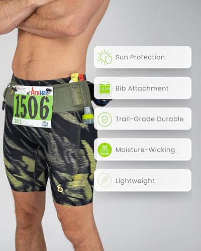 FlipBelt Men's Running Compression Shorts with Built-in Running Belt - color: Pinnacle Black Trail, size: Small