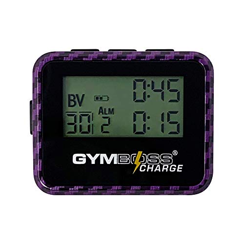 Gymboss Charge Interval Timer and Stopwatch - color: Carbon Purple