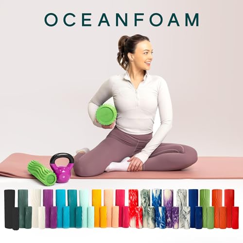 Oceanfoam Tidal Roller - Massage Foam Roller for Exercise (Algae Green) - color: Algae Green