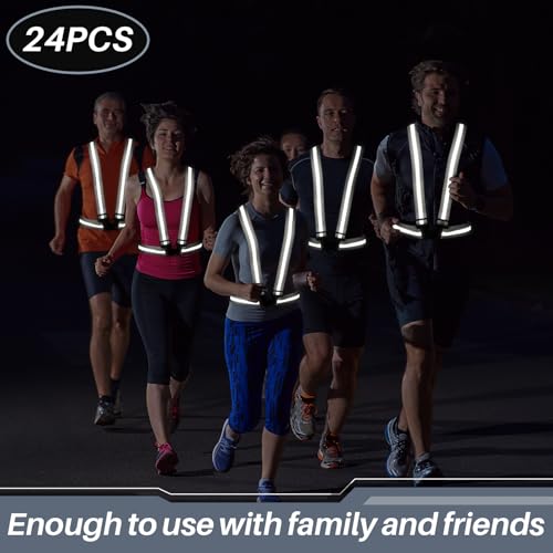 Hercicy Reflective Running Vests, Safety Vest Straps - color: White