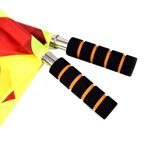 Football Soccer Linesman Referee Flags,Metal Pole Foam Handle with Carrying Tote (Soccer Referee Flags) - color: Soccer Referee Flags