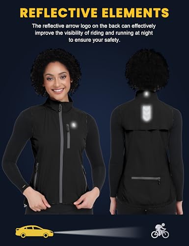 Little Donkey Andy Women's Lightweight Quick Dry Vest Windproof Summer Vest - color: Black, size: Small