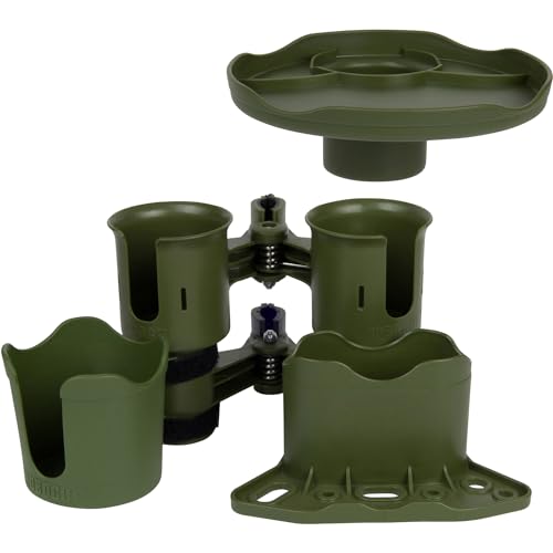 ROBOCUP Plus, (Olive), Add-On Accessory XL Extension Cup Holder, Larger Drink Capacity, Perfect for Boats, Golf Carts, Walkers, Wheelchairs and Work. Made in USA. (Includes 1) - color: Olive