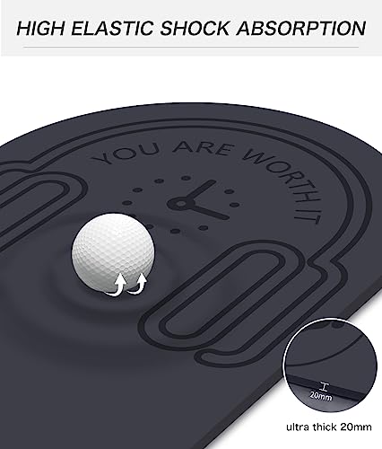 8/20/30mm Jump Rope Mat Fitness Exercise Mat Durable, Non-Slip, Workout Mats with Jump Rope & Carrying Bag for Home Gym Flooring (55"x 24") - color: Gray-20mm