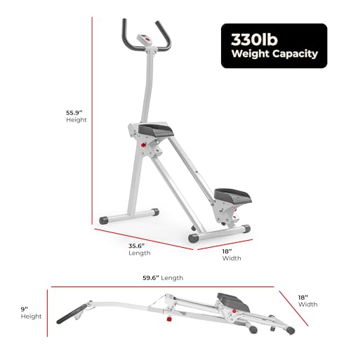 Sunny Health & Fitness Climbing Stair Stepper for Home Gym - color: White