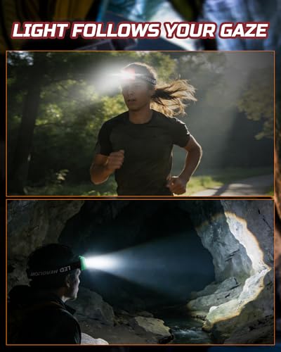 Lichamp Camping Headlamp Flashlight 4 Pack, Battery Powered Head Lamp Gear