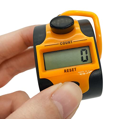 Tally Counter Digital LCD Electronic Handheld 5-Digit Number Count Clicker - color: White